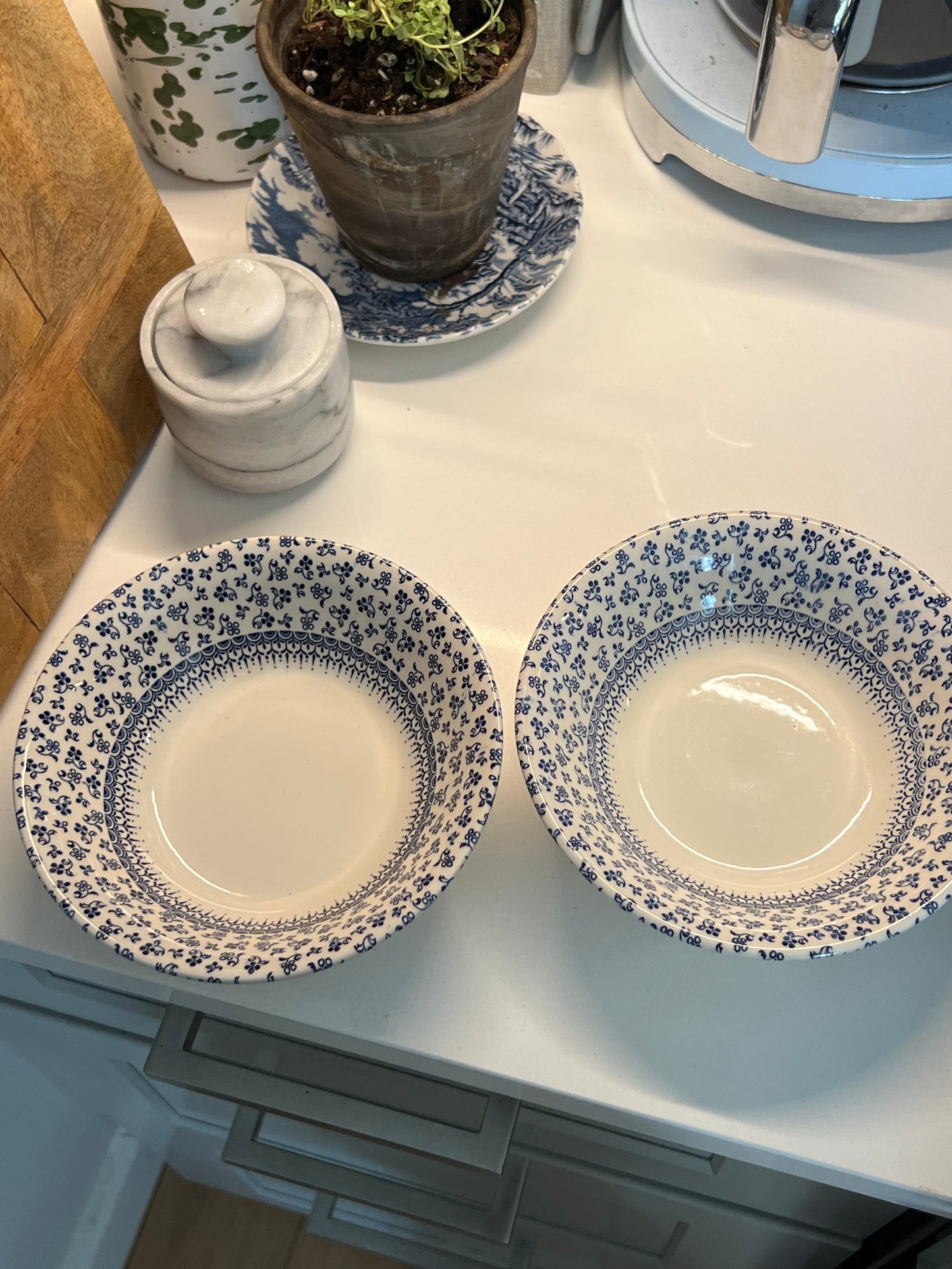 Blue & White Cereal Bowls
