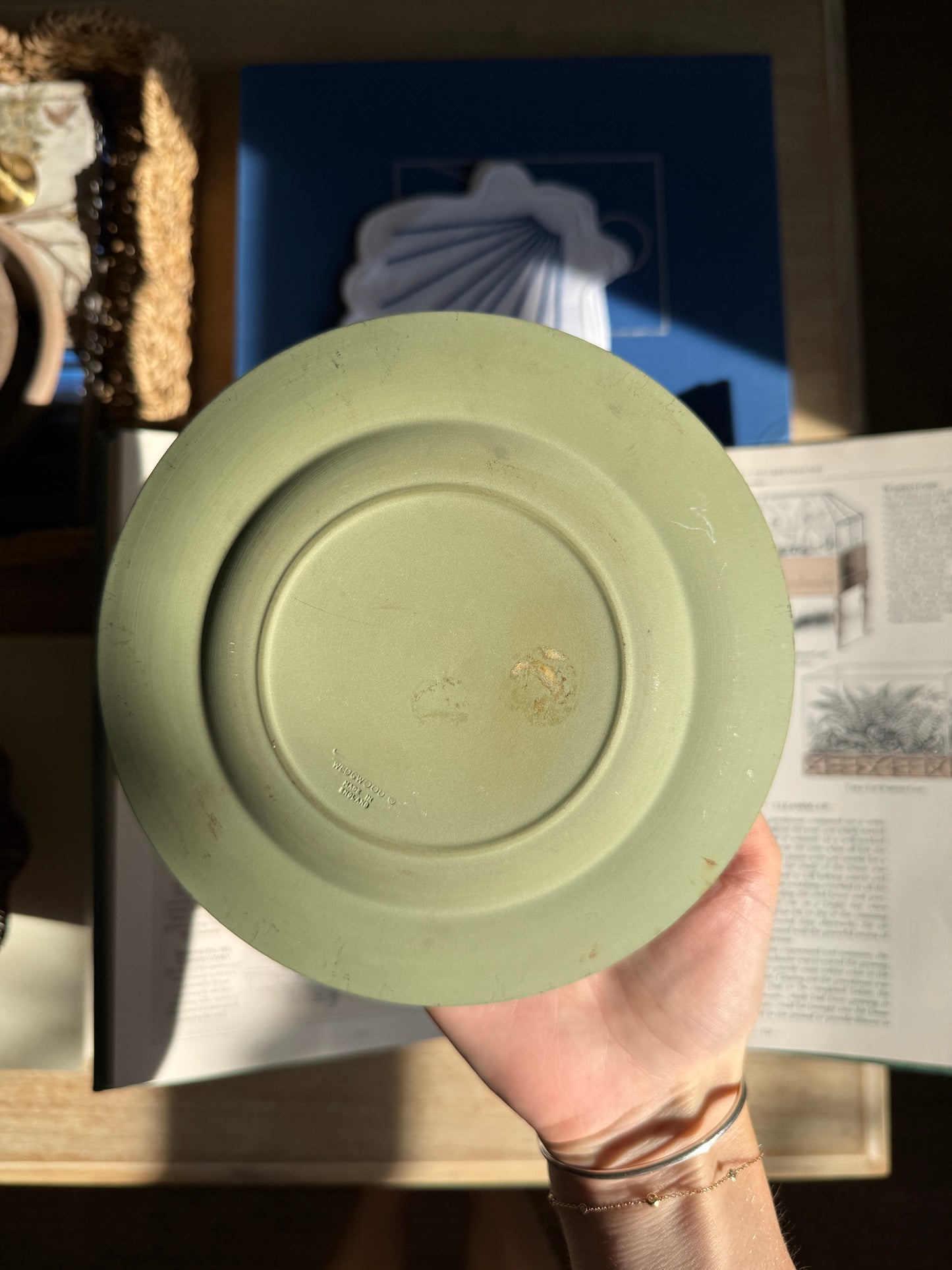 Fairford Wedgwood Sage Jasperware Plate