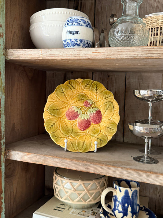 Oxford Vintage Majolican French Strawberry Plate