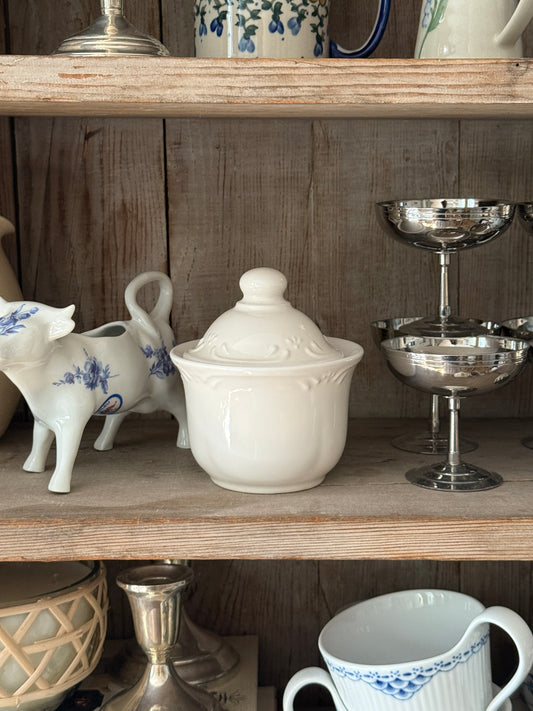 White Sugar Jar