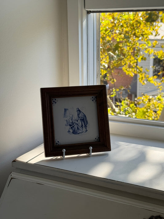 Framed Delft Tile